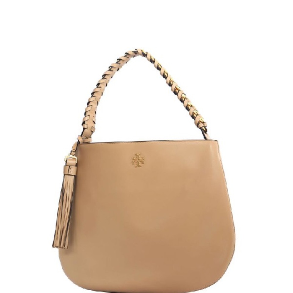 Tory Burch Brooke Whipstitch Chain Leather Hobo